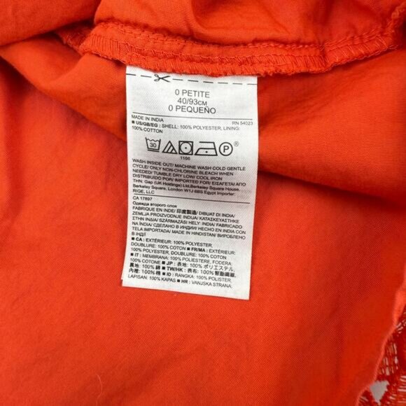 Banana Republic Lace V-Neck Dress Size 0P Geo Red - Picture 7 of 8